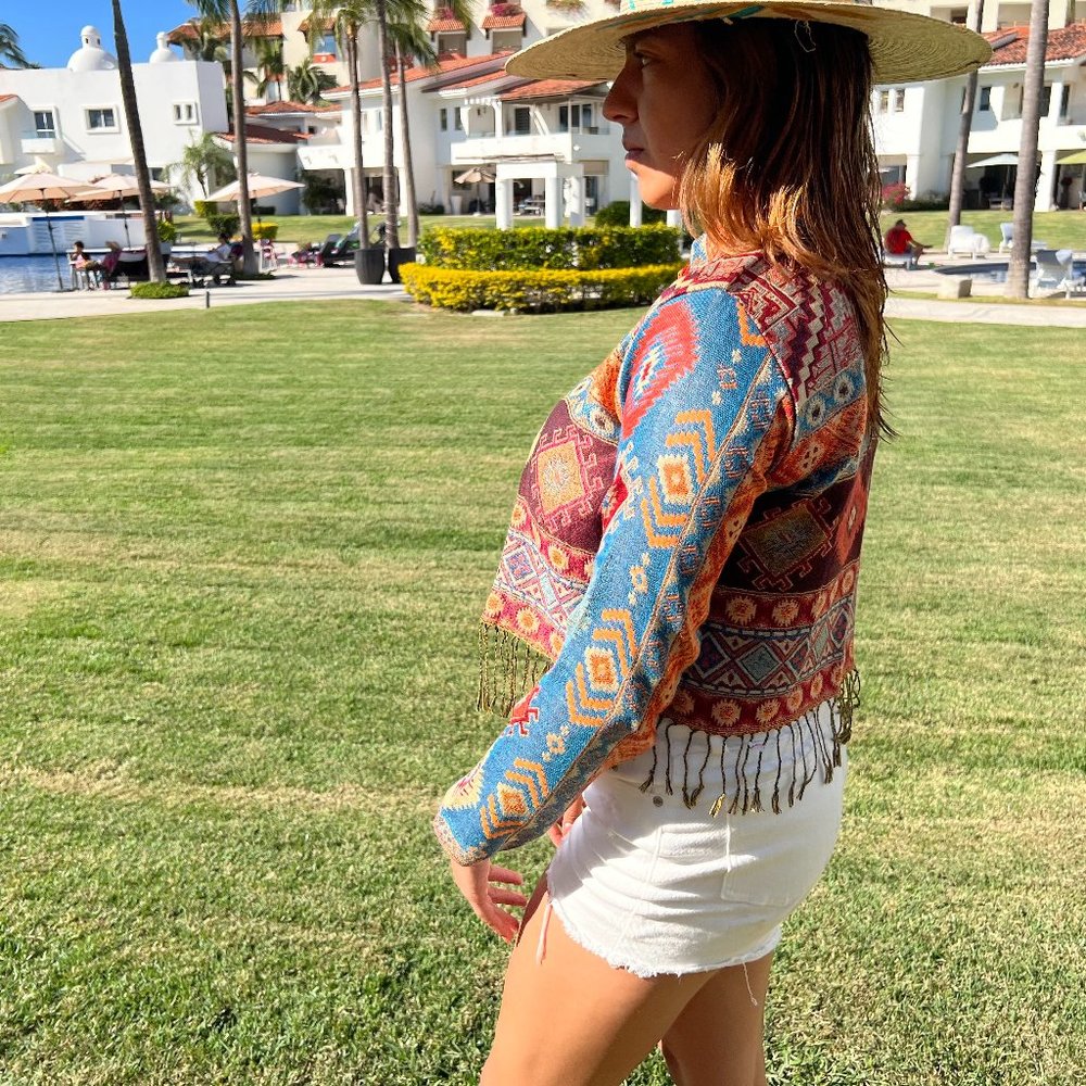 Cropped Aztec Jacket